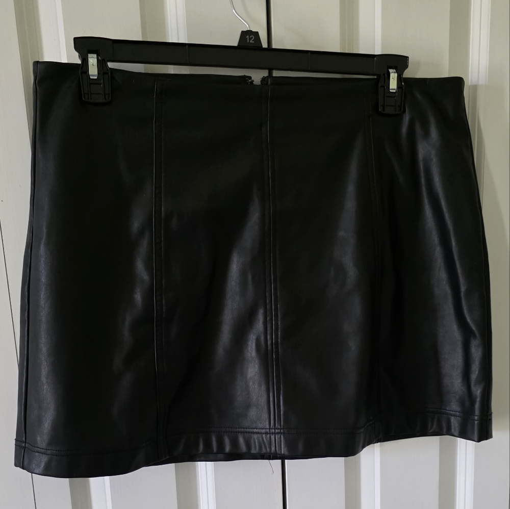 Faux Leather Miniskirt